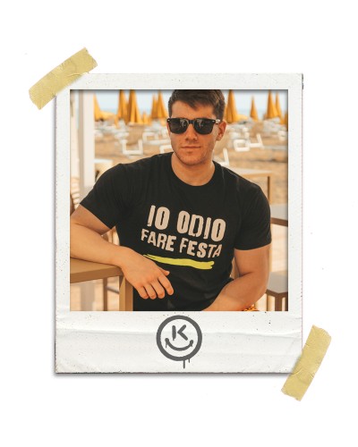 T-shirt IO ODIO FARE FESTA Uomo