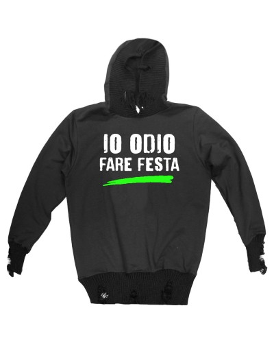 Felpa Cappuccio IO ODIO FARE FESTA