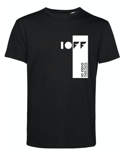 T SHIRT - IO ODIO FARE FESTA - BLACK AND WHITE