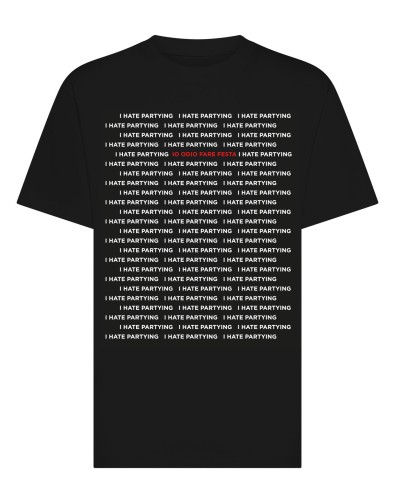 T SHIRT - IO ODIO FARE FESTA - TEXTURE