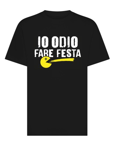 T SHIRT - IO ODIO FARE FESTA - PACMAN